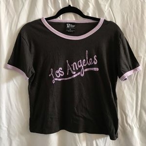 Los Angeles ringer tee crop top from Cotton On!